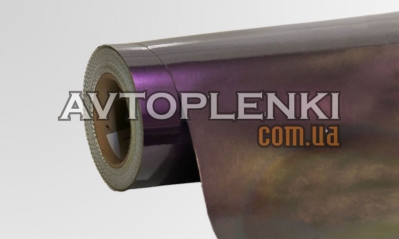 Фиолетово - черная глянцевая пленка металлик KPMF K75465  Purple/Black IRR