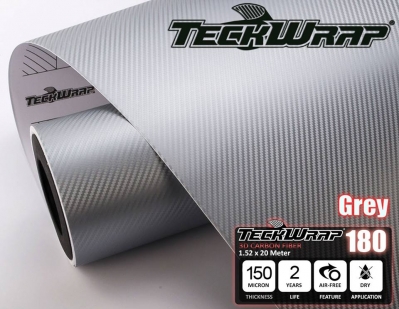 Карбон серебристый 3D Teckwrap TQ03N